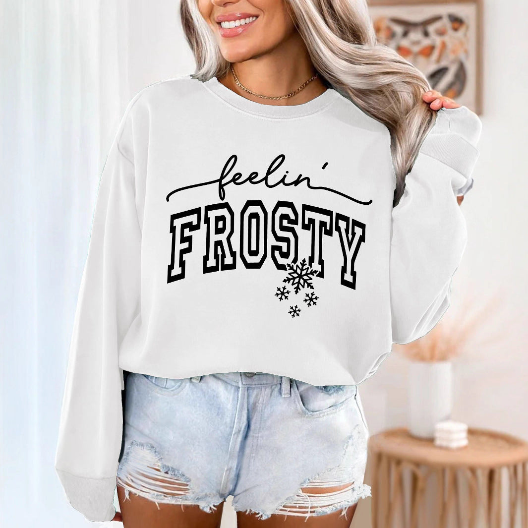 Dame sweatshirt med grafisk trykk Skjora