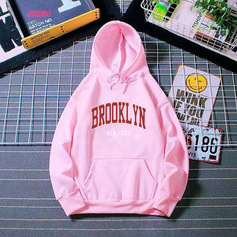 Women's Hoodie with Trendy Brooklyn Print Skjora