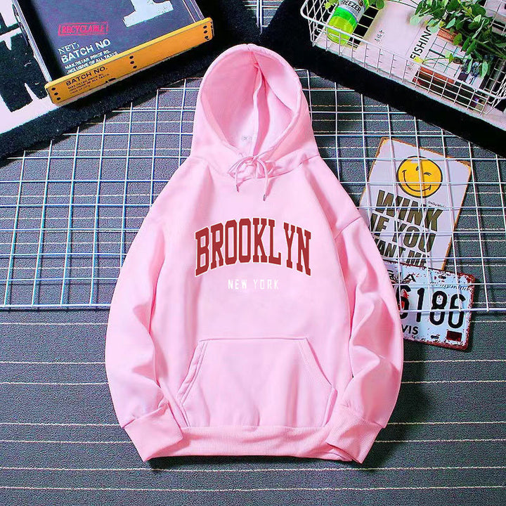 Women's Hoodie with Trendy Brooklyn Print Skjora