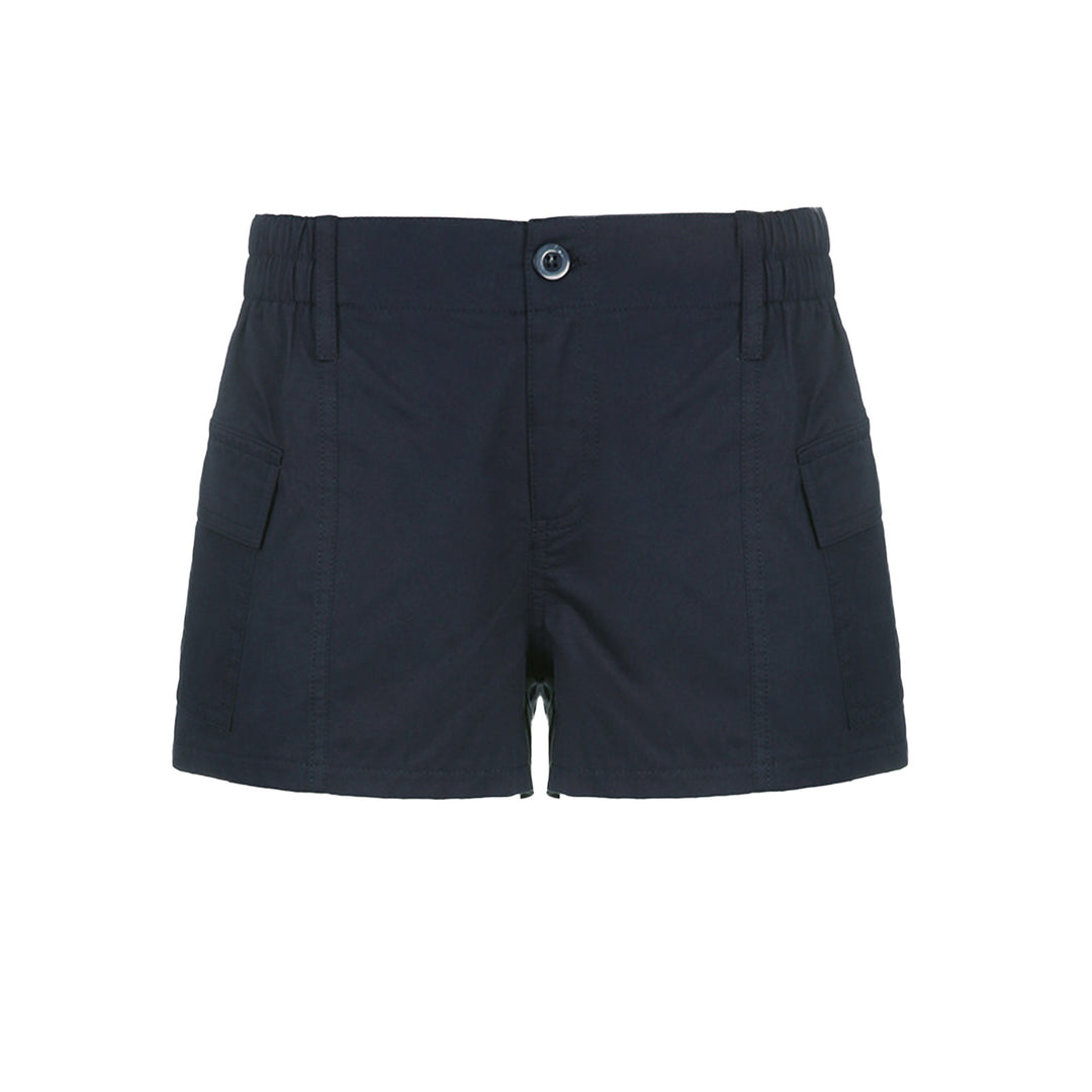 Dame behagelige Cargo-shorts med elastisk linning og praktiske lommer Skjora