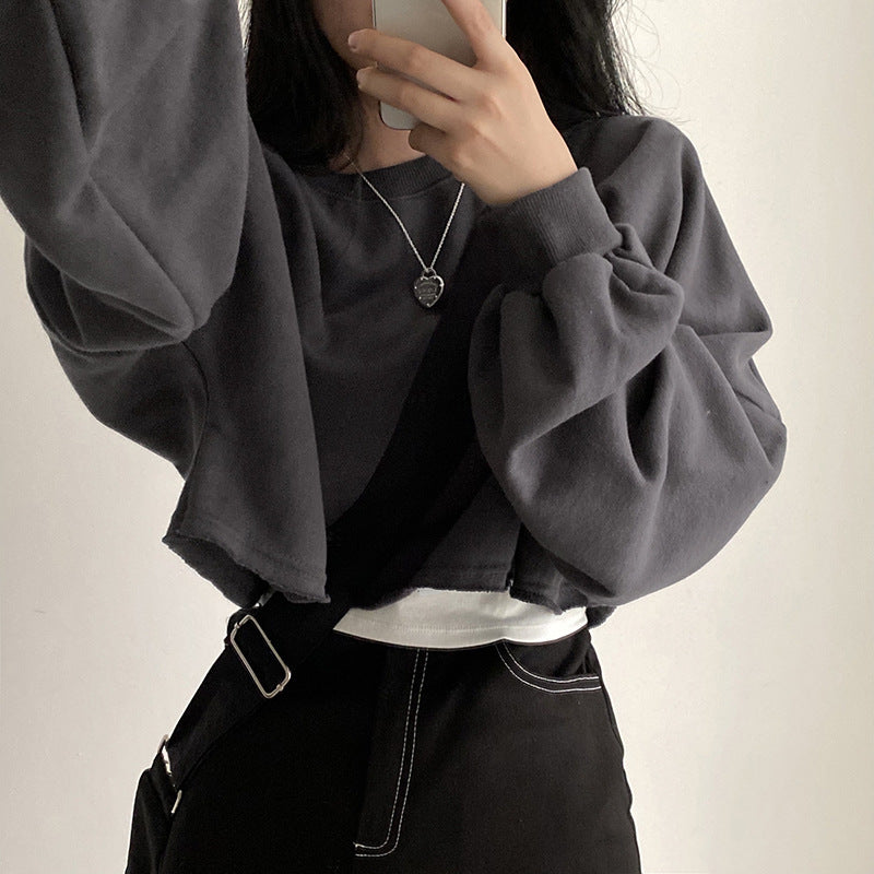 Kvinners Korte Sweatshirt Skjora
