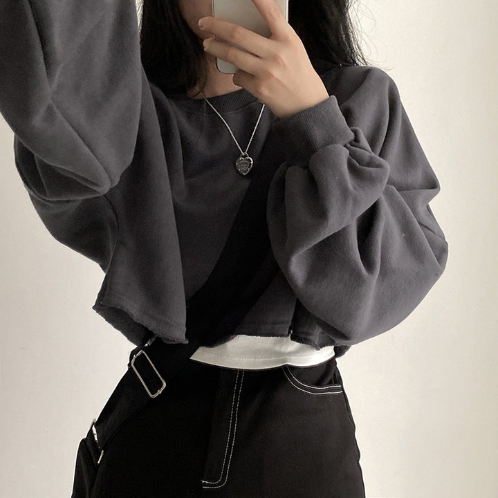 Kvinners Korte Sweatshirt Skjora