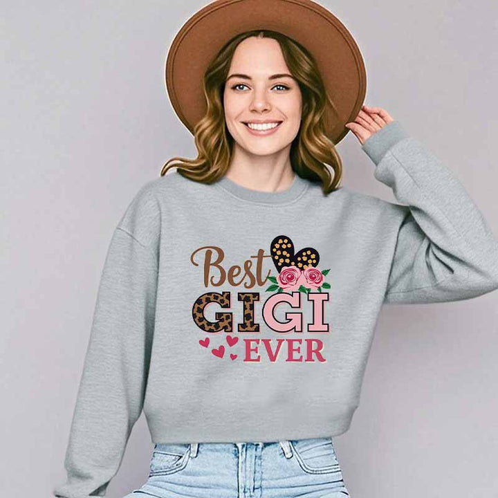 Dame sweatshirt med kreativ Gigi motiv Skjora