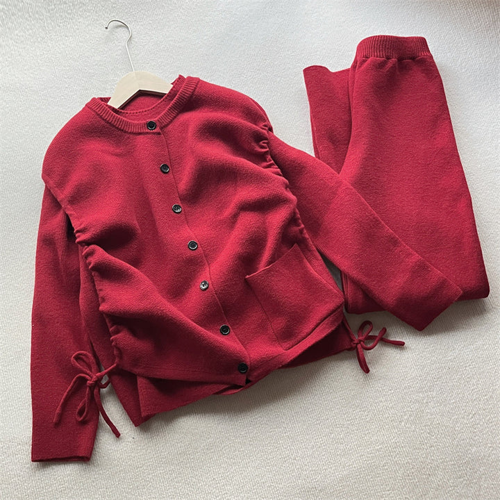 Kvinnes chunky strikket cardigan med praktiske sidelommer og knappelukking Skjora