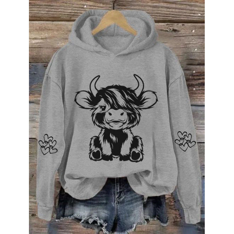 Lady hot hot hot apartment with a beautiful cow motif and practical kangaroo pockets Magpie