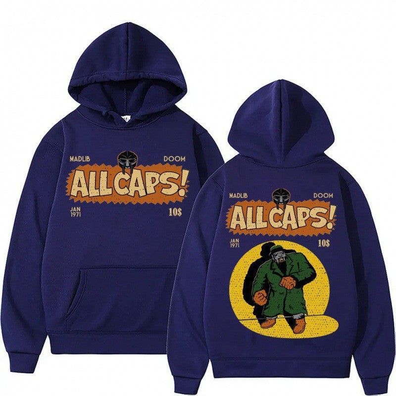 Dame hoodie med kreativt komikktrykk Skjora