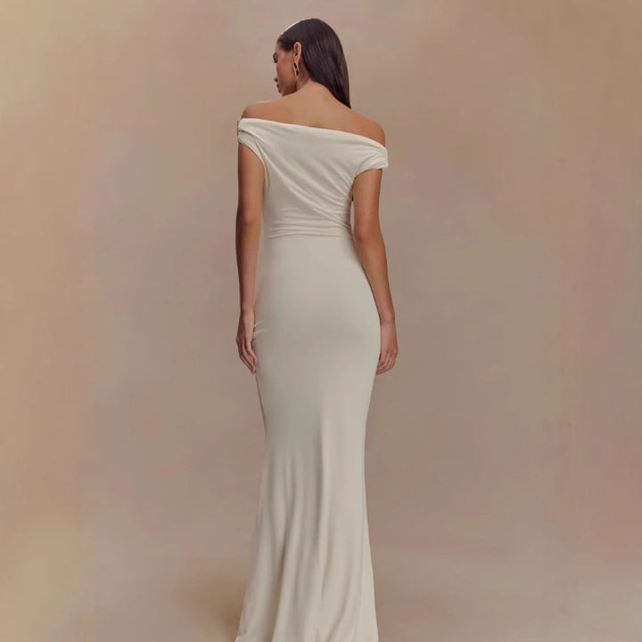 Damer Elegant Off-Shoulder-Maxi-Kjole i luksuriøs snitt Skjora