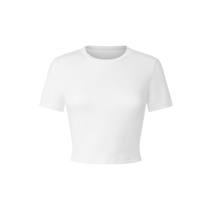 Dame Crop-Top med nostalgisk grafisk design Skjora
