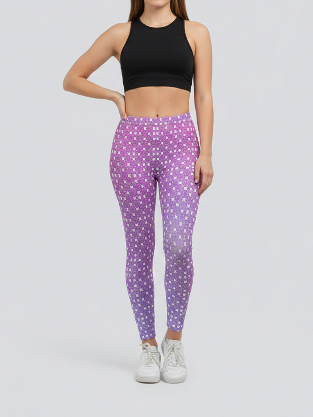 Damen Sportleggings mit stylischem Sternen-Design und hohem Bund Skjora