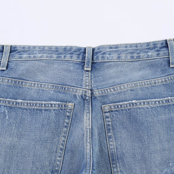 Dame Flared Jeans med ødelagte effekter og frynseavslutninger Skjora