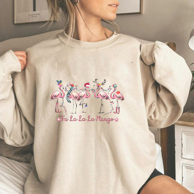 Damegenser med original flamingo-motiv og avslappet snitt Skjora