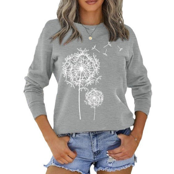 Kvinne sweatshirts med elegant løvetannmotiv Skjora