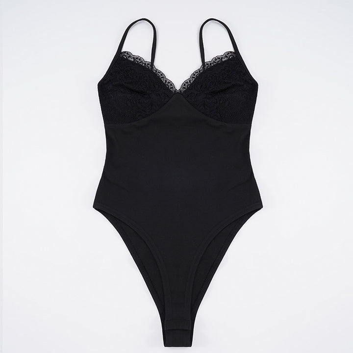 Dame elegant spiss-body med fine stropper Skjora