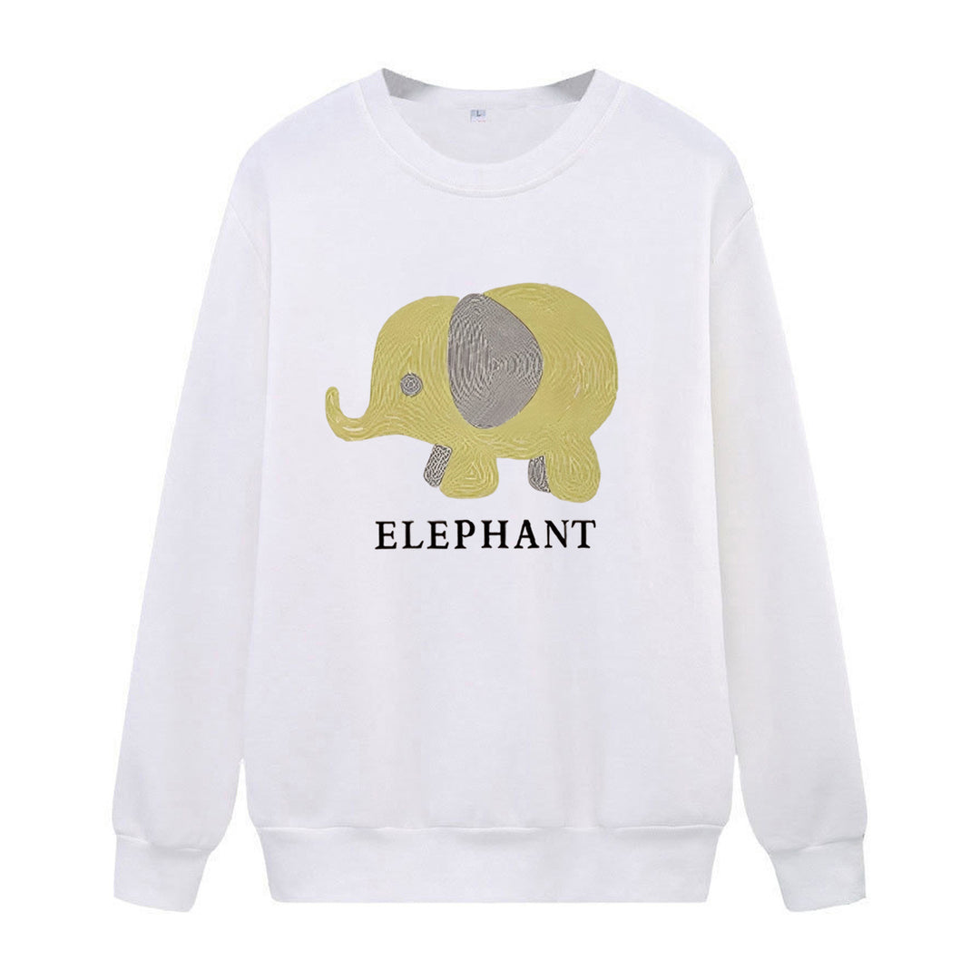 Dame sweatshirt med søtt elefantmotiv Skjora