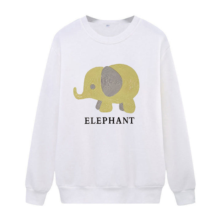 Dame sweatshirt med søtt elefantmotiv Skjora