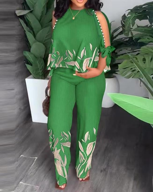 Dame Elegant utformet sommerantrekk med blomsterdesign og skulderfritt topp Skjora