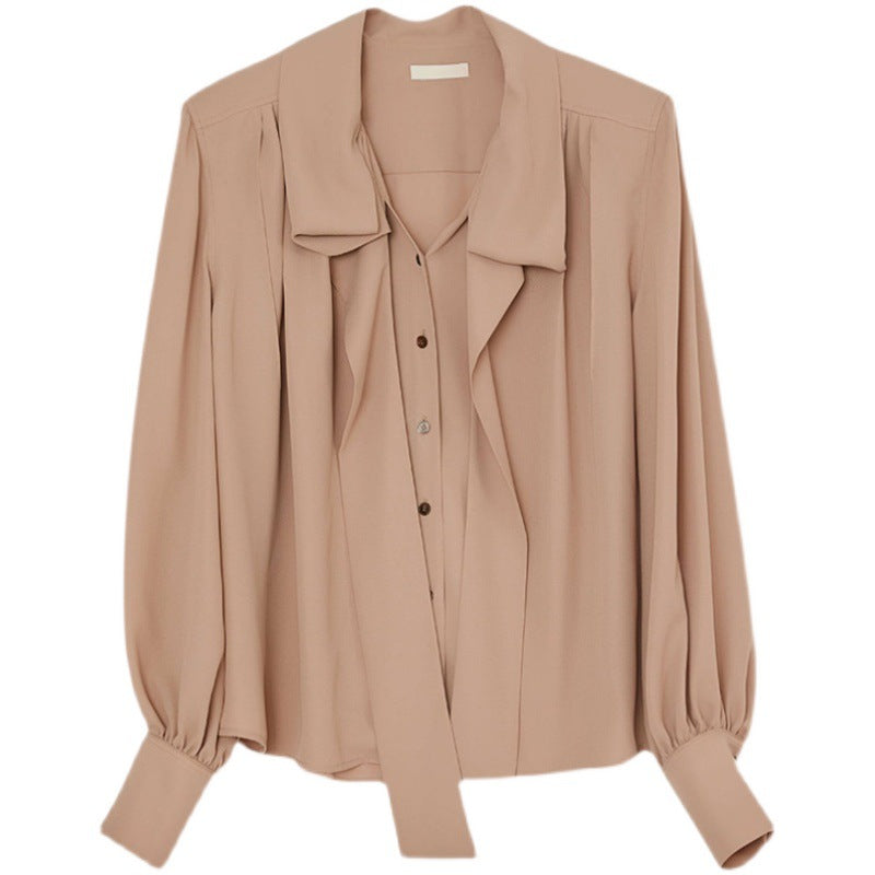 Dame elegant bluse med belte Skjora