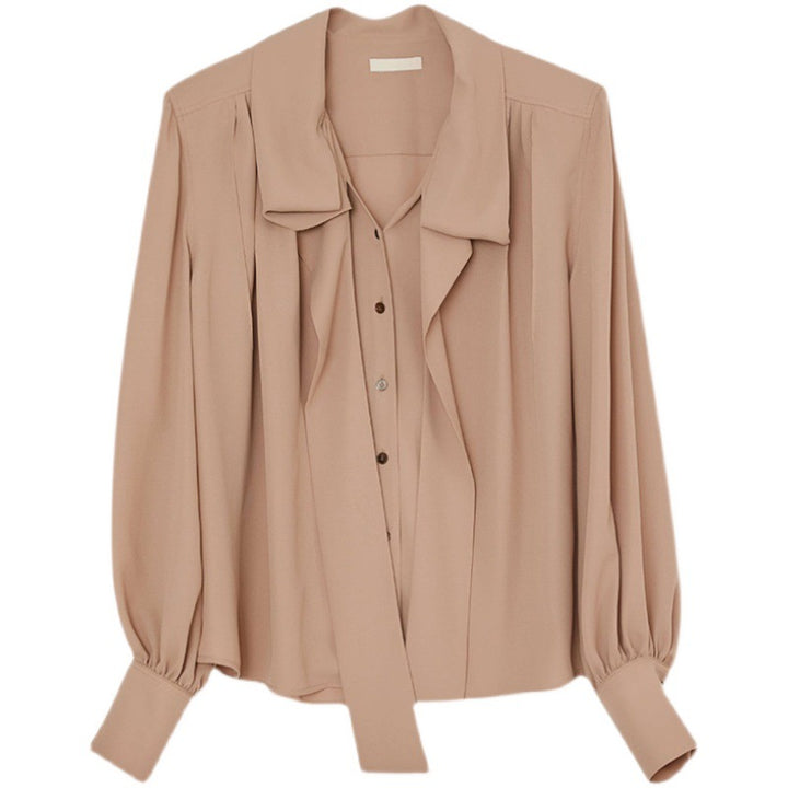 Dame elegant bluse med belte Skjora