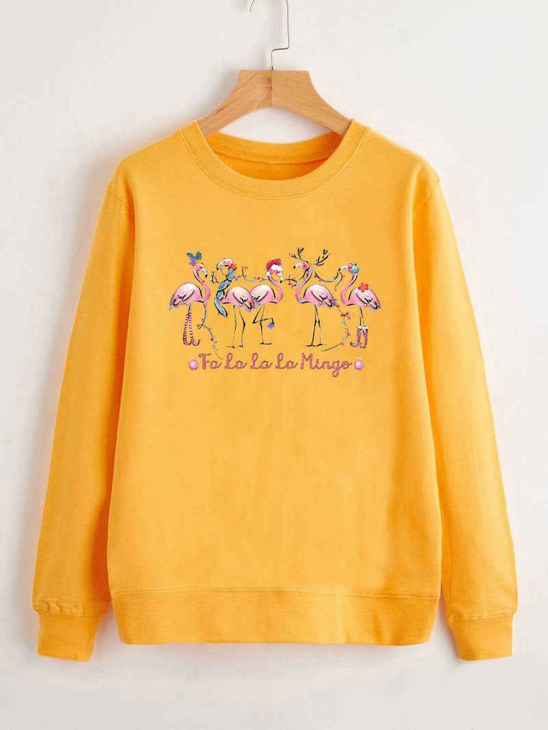 Damegenser med original flamingo-motiv og avslappet snitt Skjora