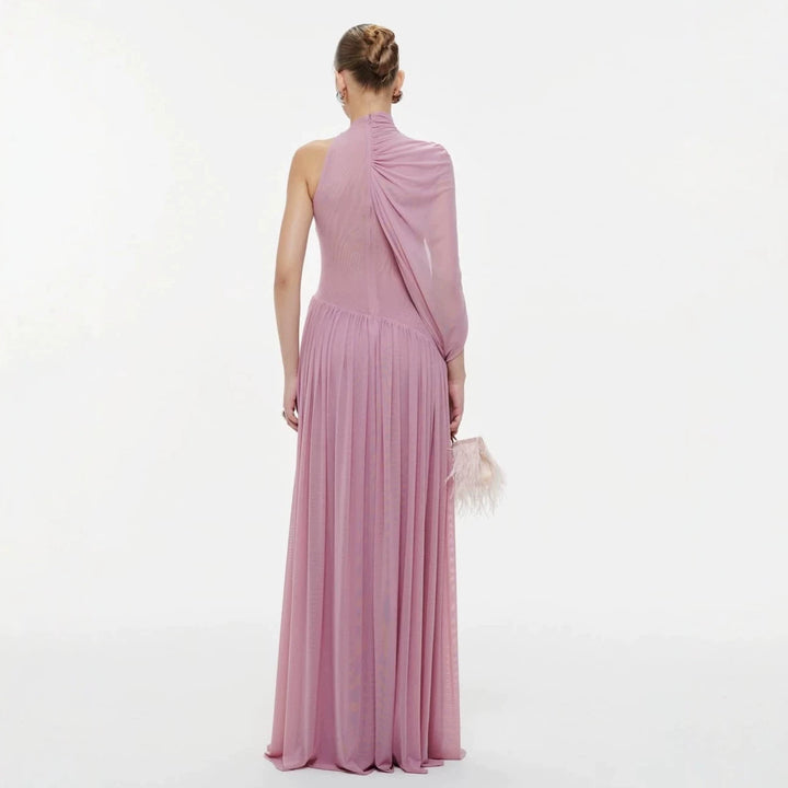 Damer Elegant omslagskjole med asymmetrisk design og flytende drapering Skjora