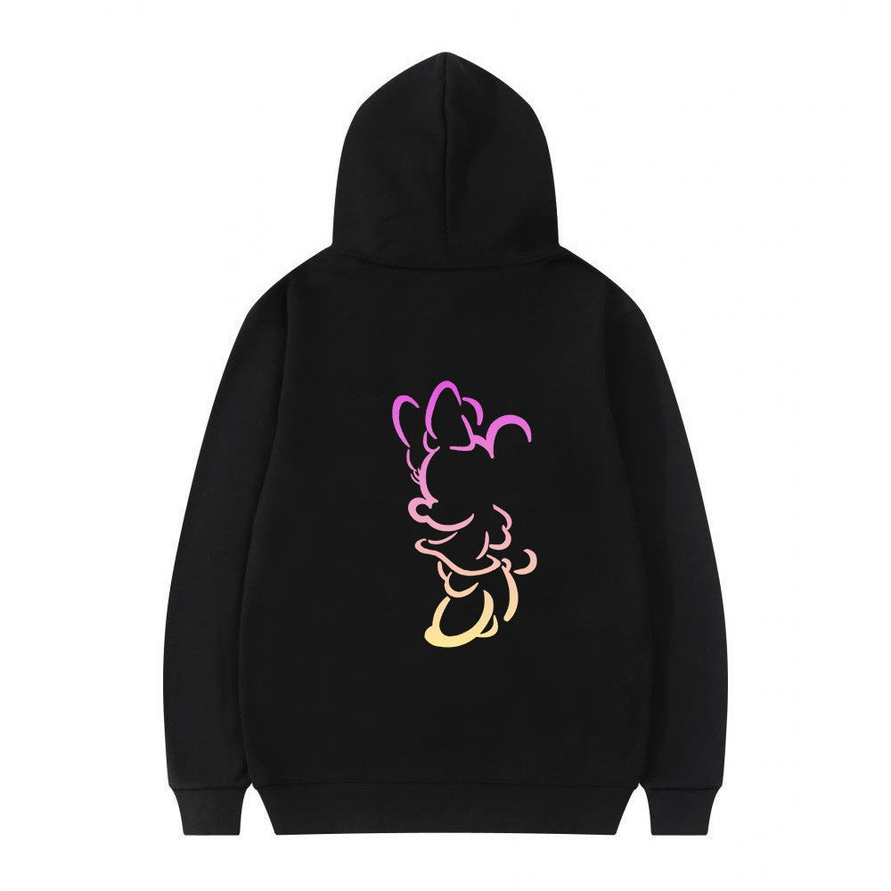Dame hoodie med kunstnerisk skydesign og myk indre fôr Skjora