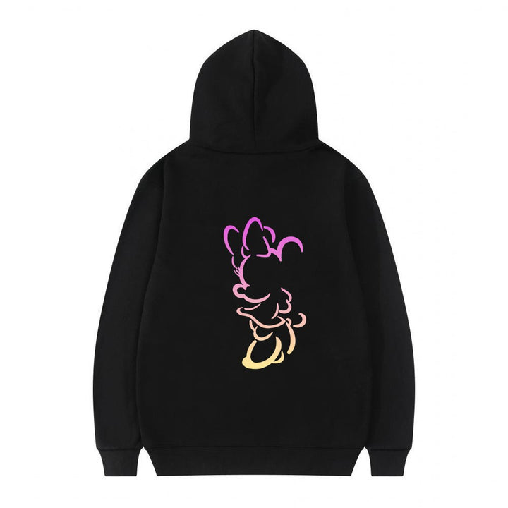 Dame hoodie med kunstnerisk skydesign og myk indre fôr Skjora