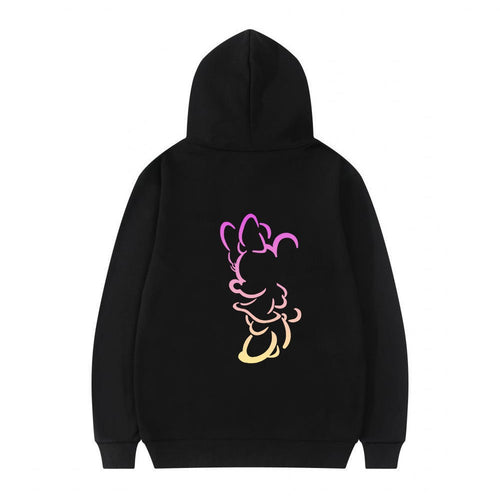 Dame hoodie med kunstnerisk skydesign og myk indre fôr Skjora