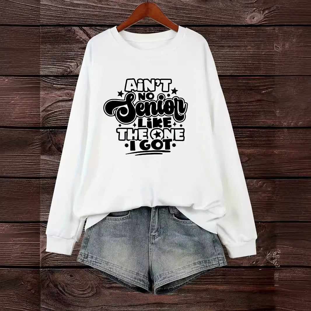 Dame sweatshirt med avslappet slogan design Skjora