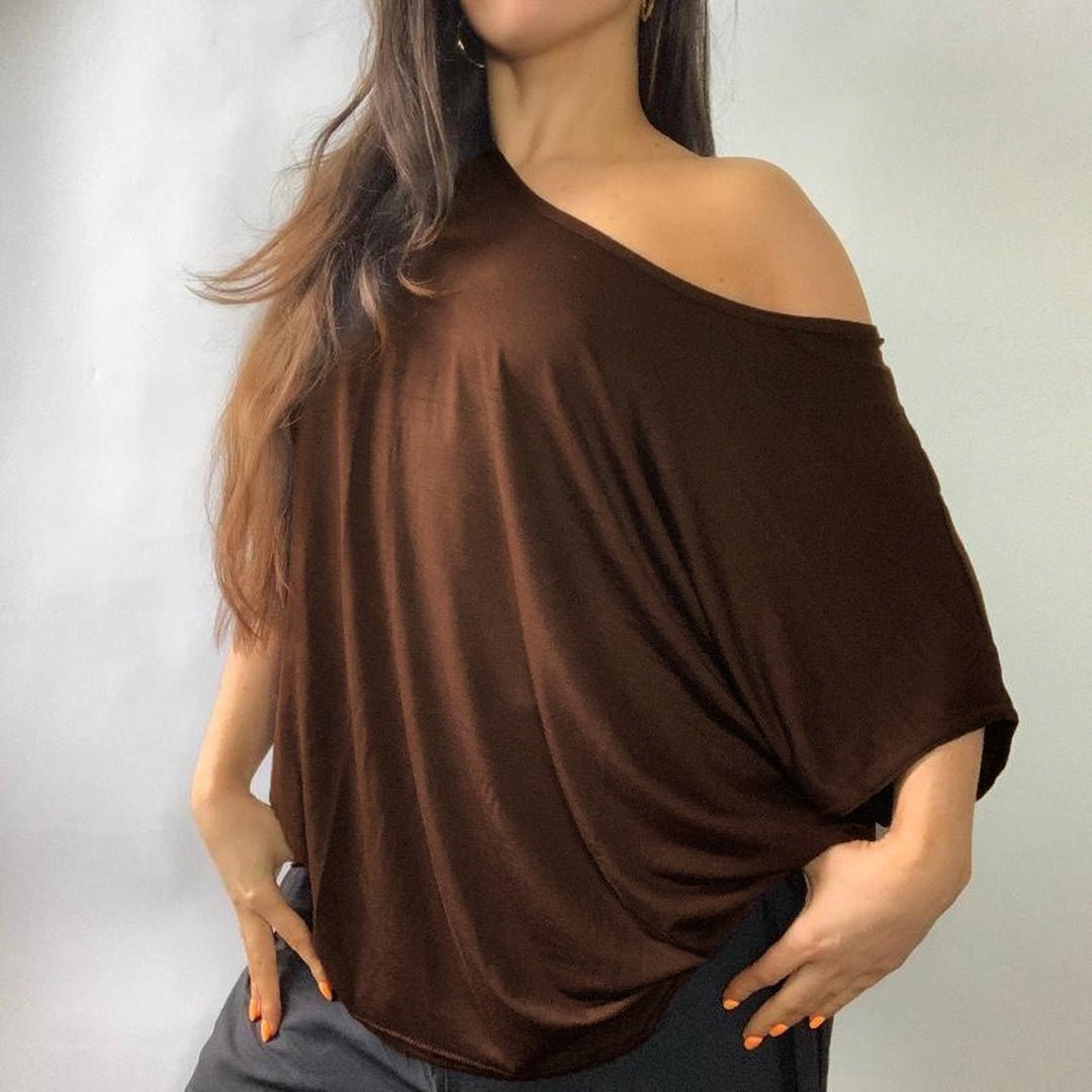 Dame avslappet oversized T-skjorte i myk jersey Skjora