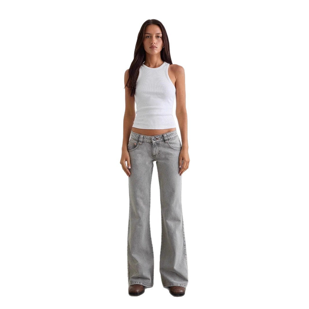 Dame bootcut Jeansbukse med høy midje og moderne snitt Skjora