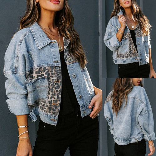 Women's denim jacket with animal print Skjora