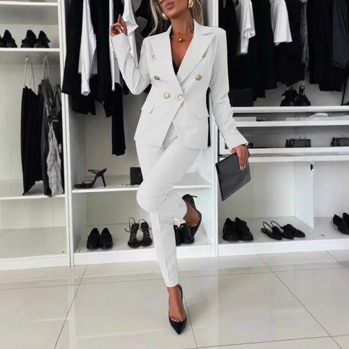 Dame elegant dress-set med dobbel knappestolpe og skreddersydd passform Skjora