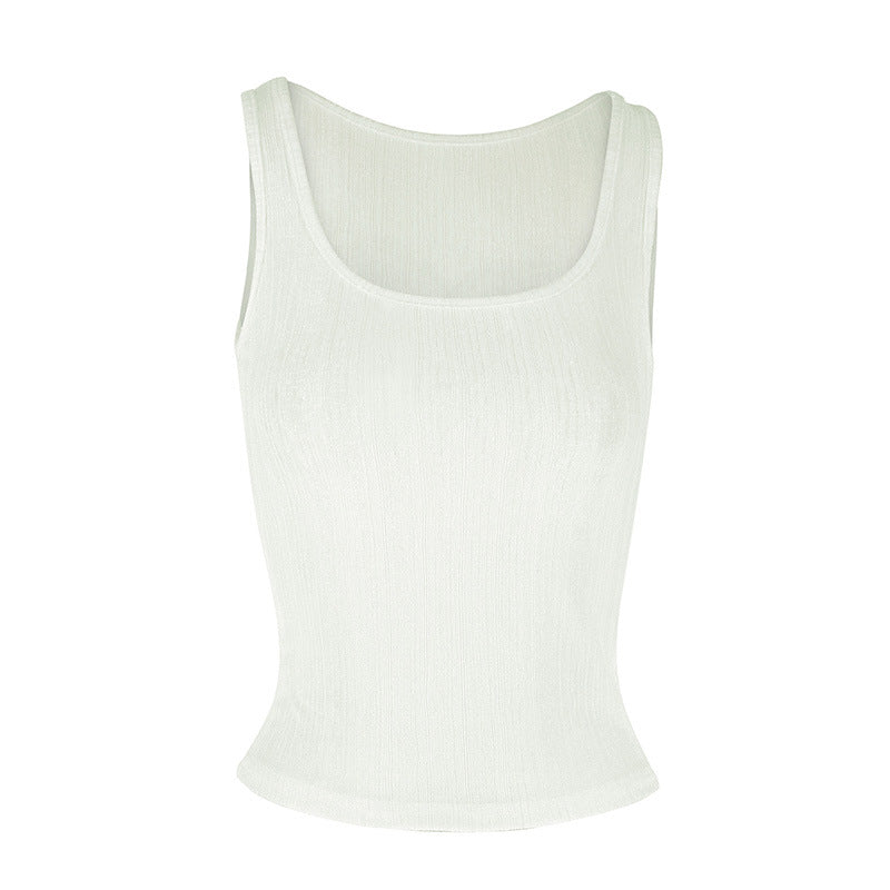 Damer sporty tanktop med stilige ribbedetaljer Skjora