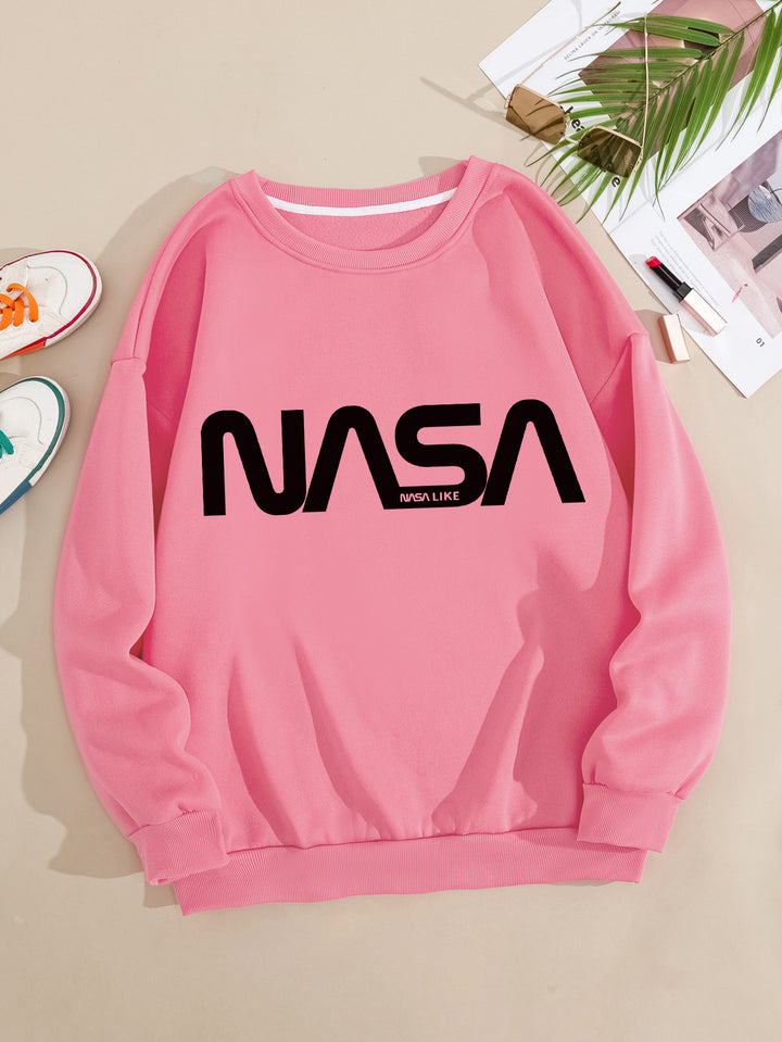 Dame casual sweatshirt med fantastisk NASA-logo Skjora
