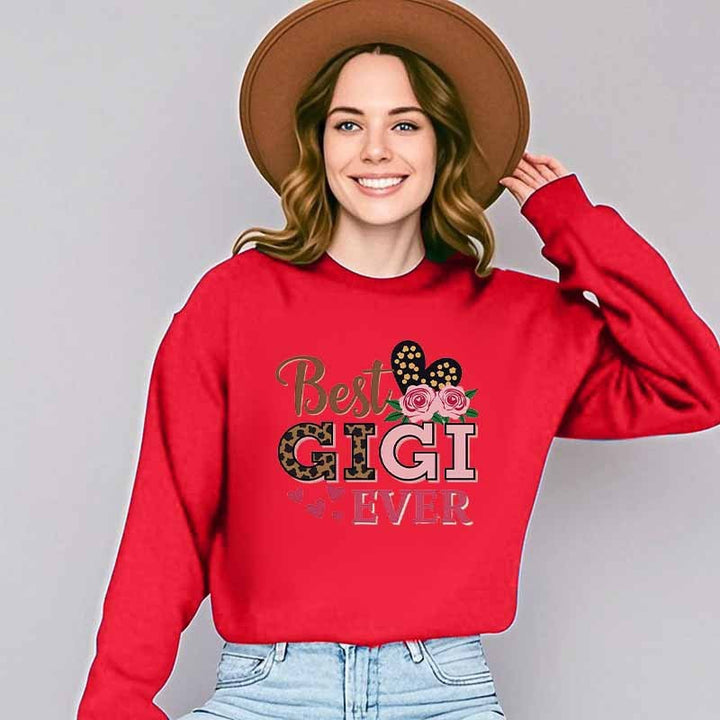Dame sweatshirt med kreativ Gigi motiv Skjora