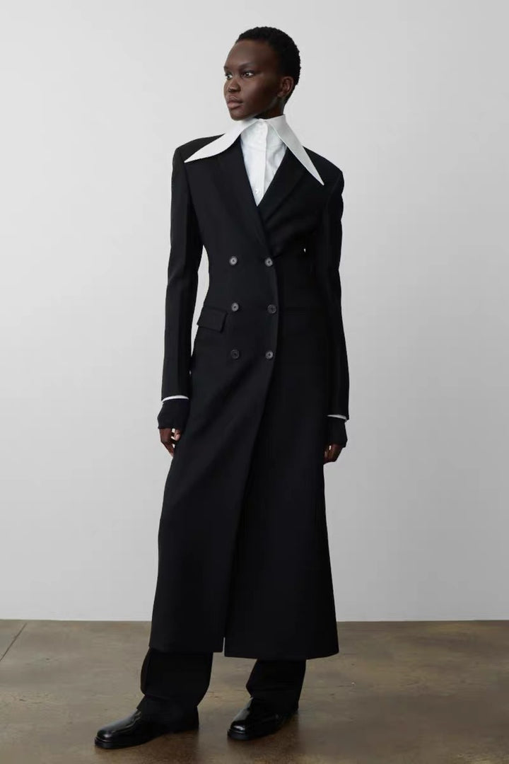Kvinne Double-Breasted Blazer med Løs Passform Skjora