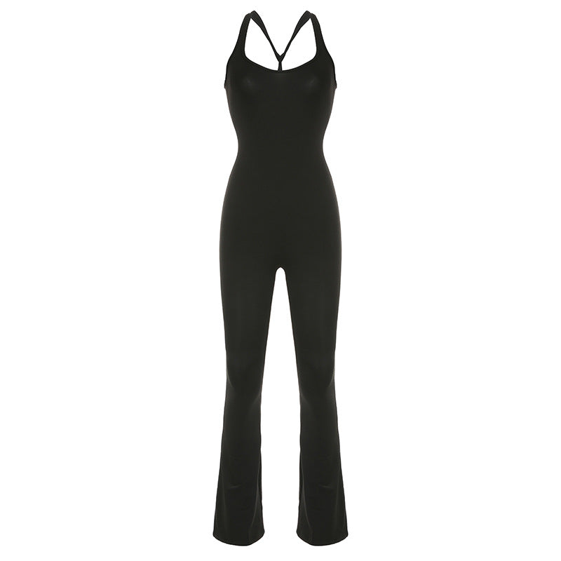 Dame elegant og figurnær jumpsuit med smal ben Skjora