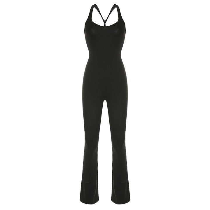 Dame elegant og figurnær jumpsuit med smal ben Skjora