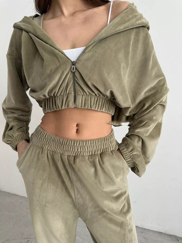 Kvinners sporty casual jakke med vid cut og elastisk livlinje Skjora