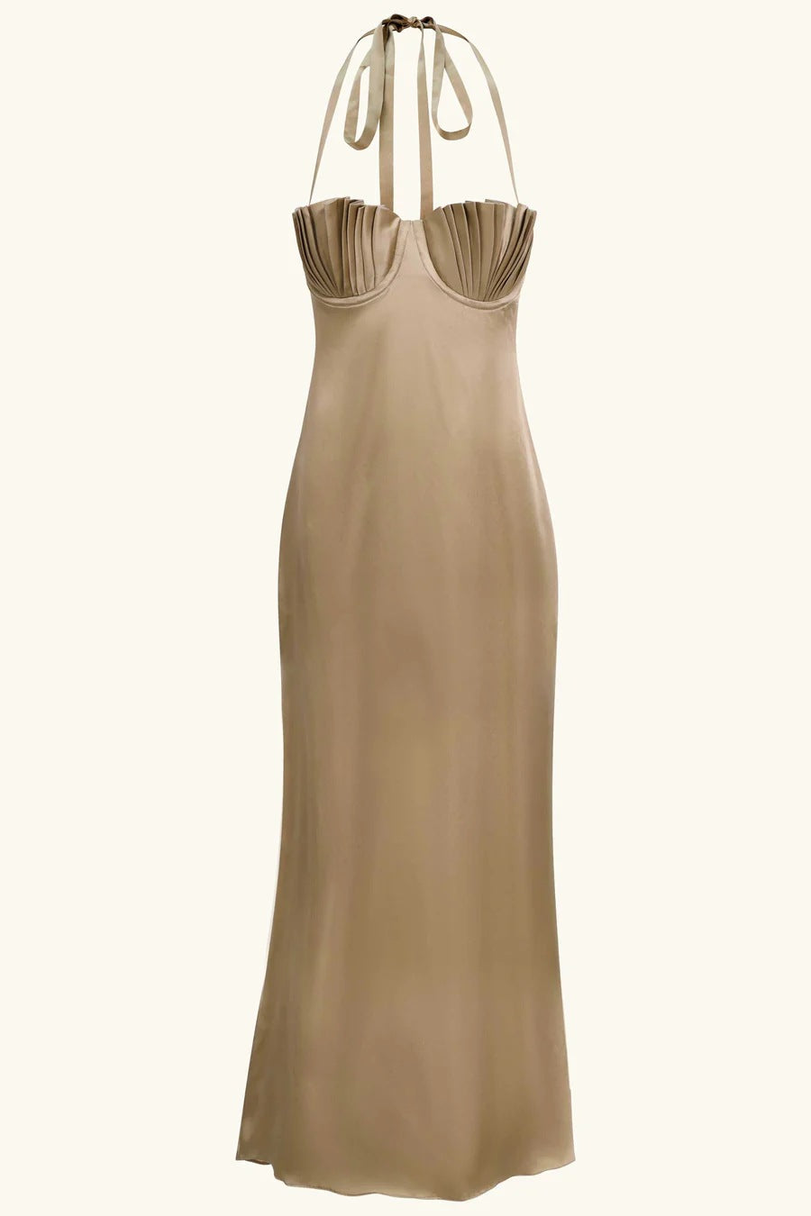 Damen Abendkleid mit tailliertem Oberteil und raffinierten Falten Skjora
