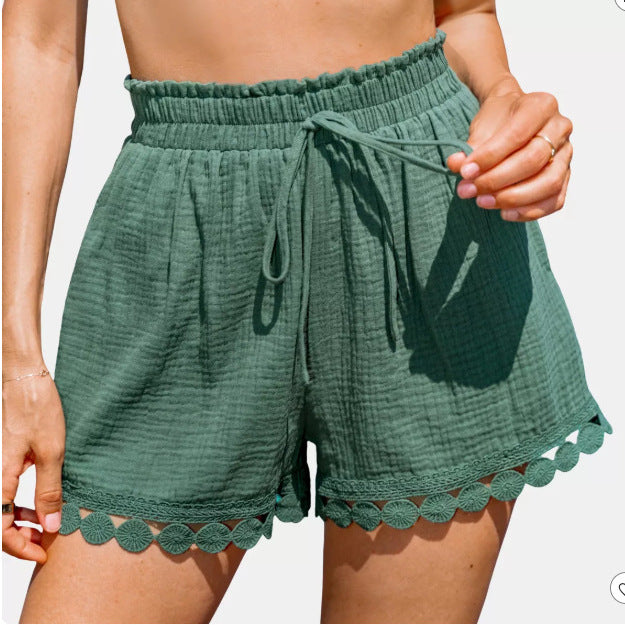 Dame Sommer shorts med spisskant Skjora