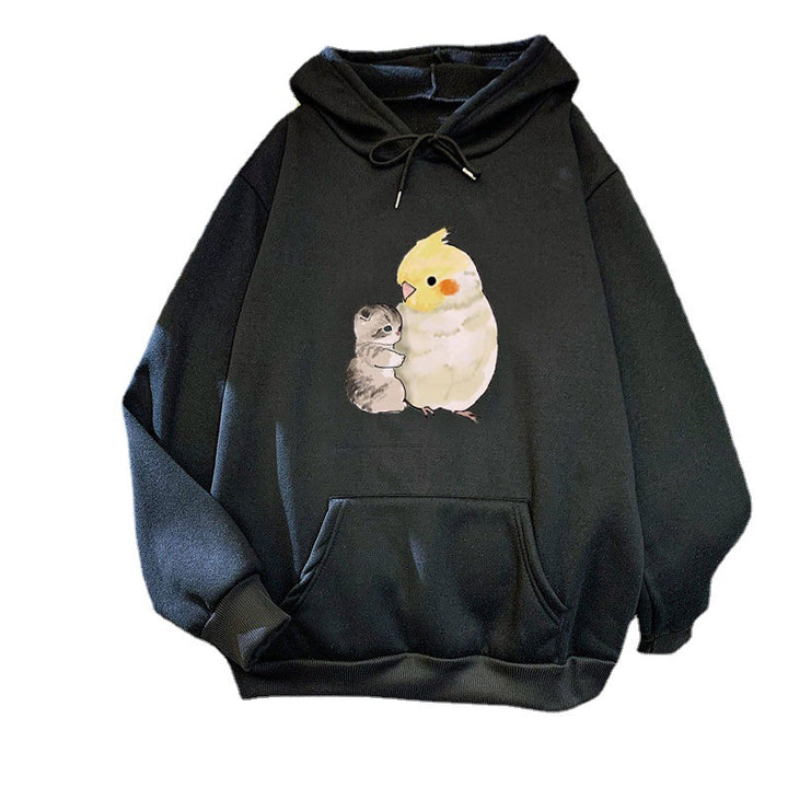 Damen Kapuzenpullover mit tierischem Motiv Skjora
