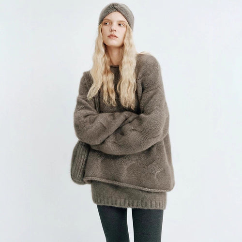 Damer Koselig Oversized-genser laget av mohair Skjora