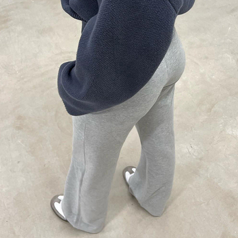 Dame Flared Sweatpants med elastisk liv og justerbar snor Skjora