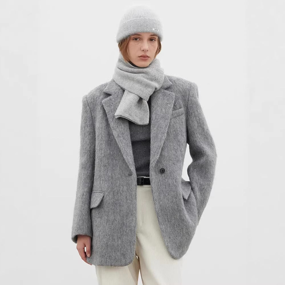Damer elegant og koselig ullblazer med moderne snitt Skjora