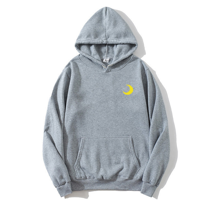 Damen Kapuzenpullover mit süßem Mondmotiv Skjora