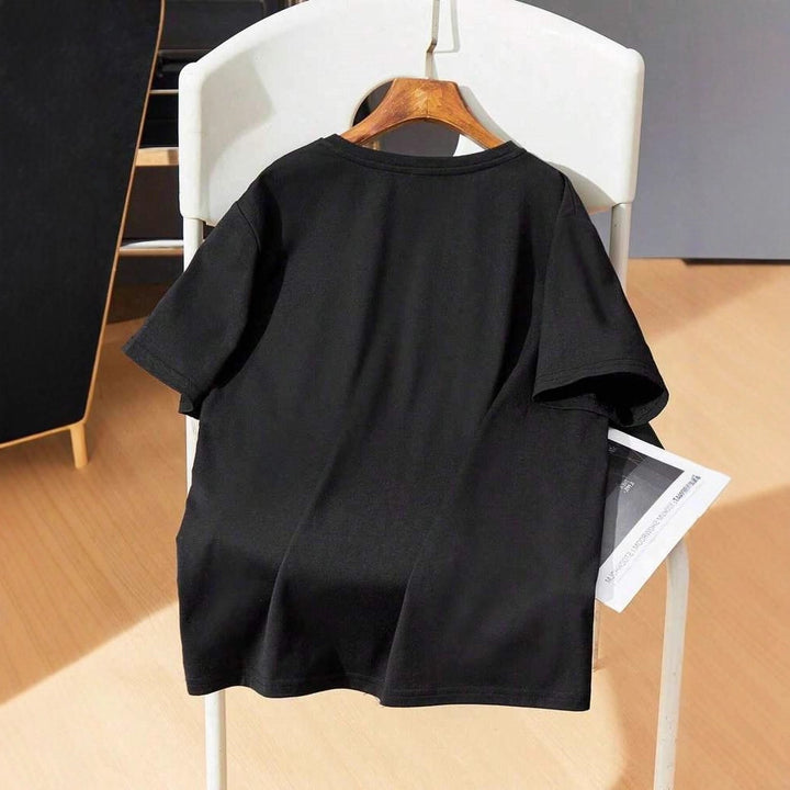 Dame oversized Grafikk-T-skjorte med urbant design Skjora
