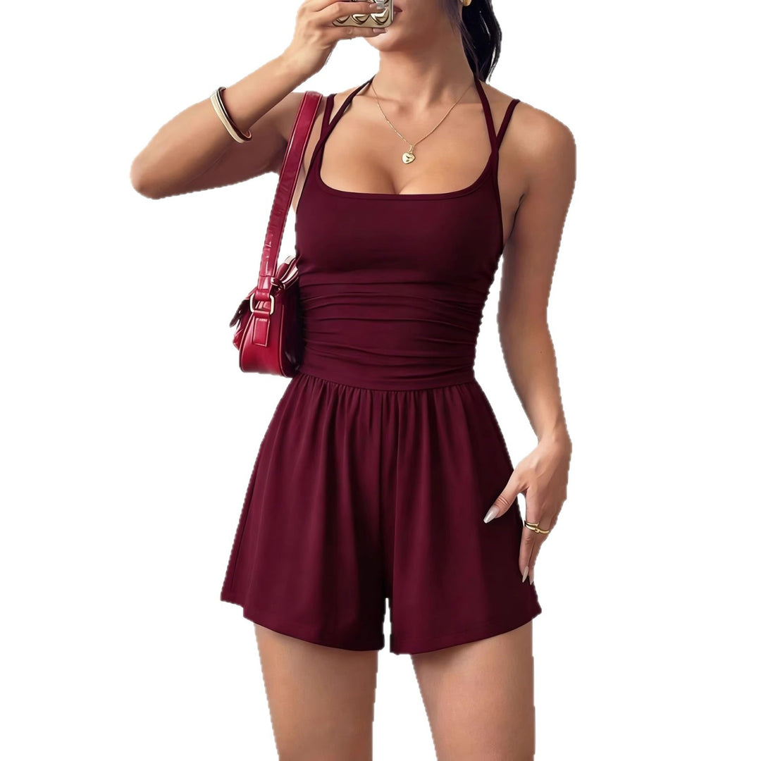 Dame sommerlig jumpsuit med justerbare stropper og flytende snitt Skjora