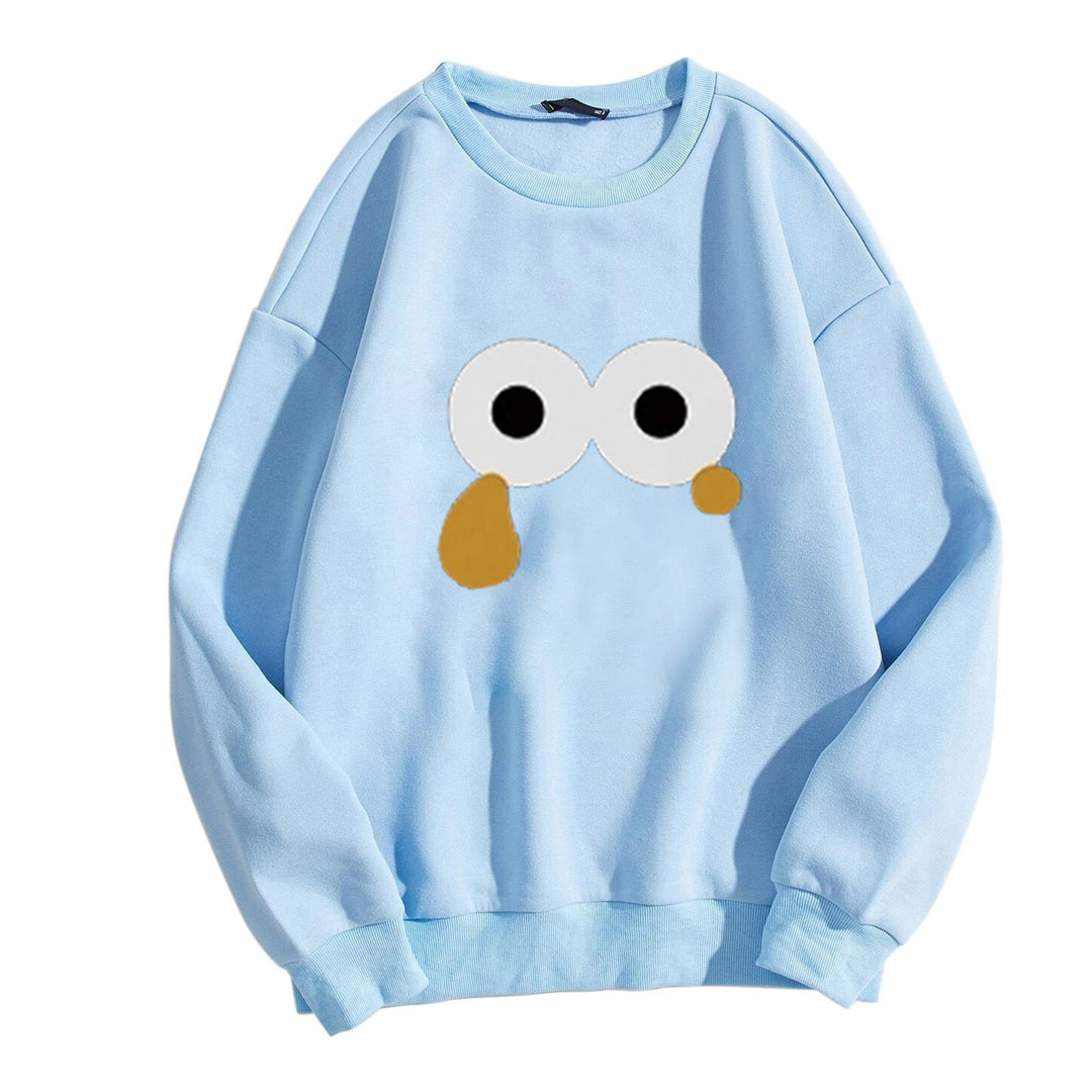 Damegen Sweatshirt med unikt tegneseriemotiv Skjora