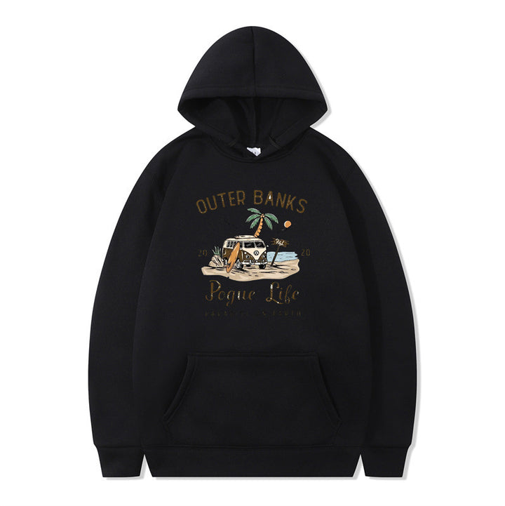 Dame hettegenser med maritimt design og inspirerende trykk Skjora